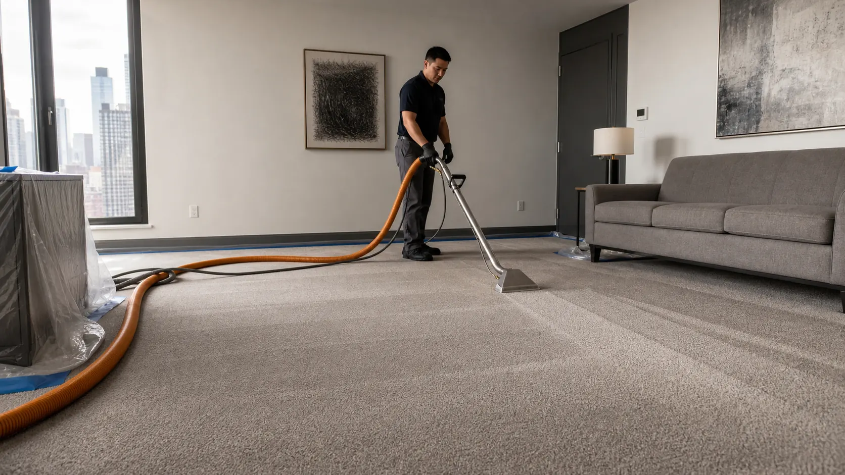 Wall-to-wall carpet cleaning